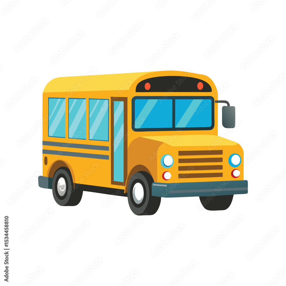 School Bus Vector Illustration – Yellow Vehicle Icon, Student Transport, Education Bus, Cartoon Graphic Art
School Bus Vector Illustration – Yellow Vehicle Icon, Student Transport, Education Bus, Cartoon Graphic Art