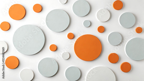 Minimalist Yellow and Gray Circle Pattern – Modern Abstract Geometric Background Design