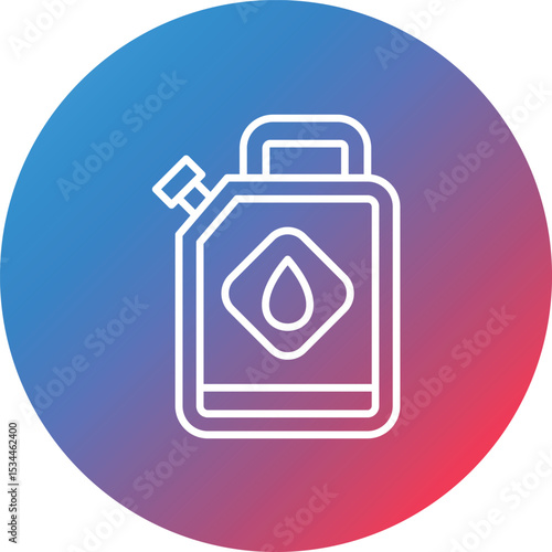 Canister Line Gradient Circle Background Icon