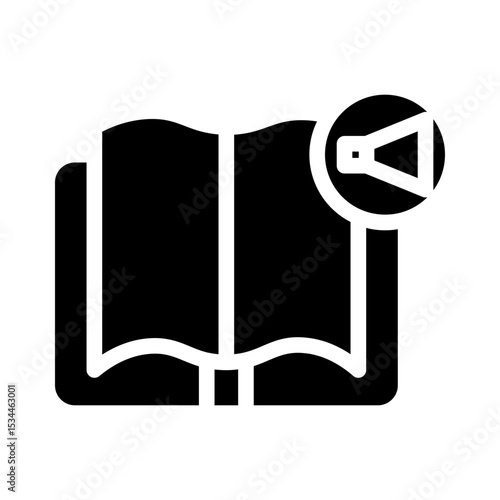 audio book glyph icon