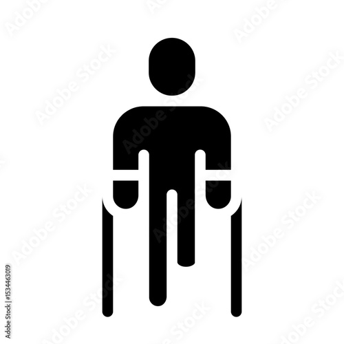 amputation glyph icon