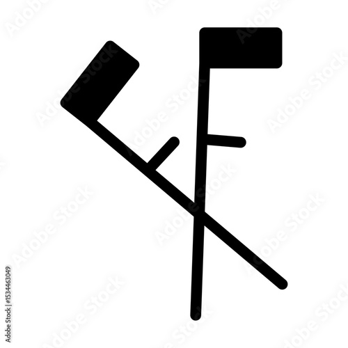 crutch glyph icon