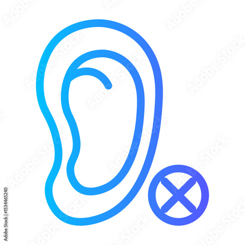 deaf gradient icon