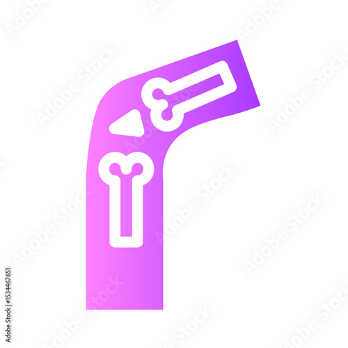 knee gradient icon
