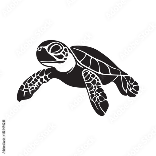 silhouette vector turtle logo design illustration, turtle logo icon silhouette, swimming turtle logo design, turtle animal silhouette vector, silhouette of turtle design on white background.
