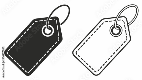 Blank paper price tags for retail sales with string