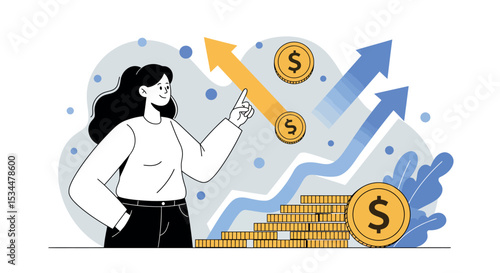 Teamwork and diversity celebration with colleagues high fiving at work vector illustration