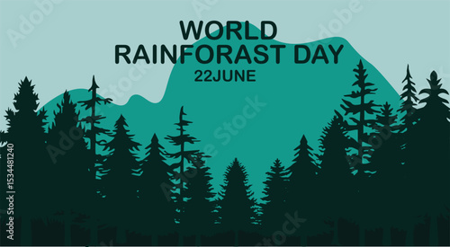 World Rainforest Day ideal for World Rainforest Day celebration. Vector graphic of World rainforest Day Banner.