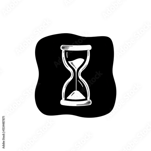 Time Management Icon: Hourglass Design for Efficiency and Productivity