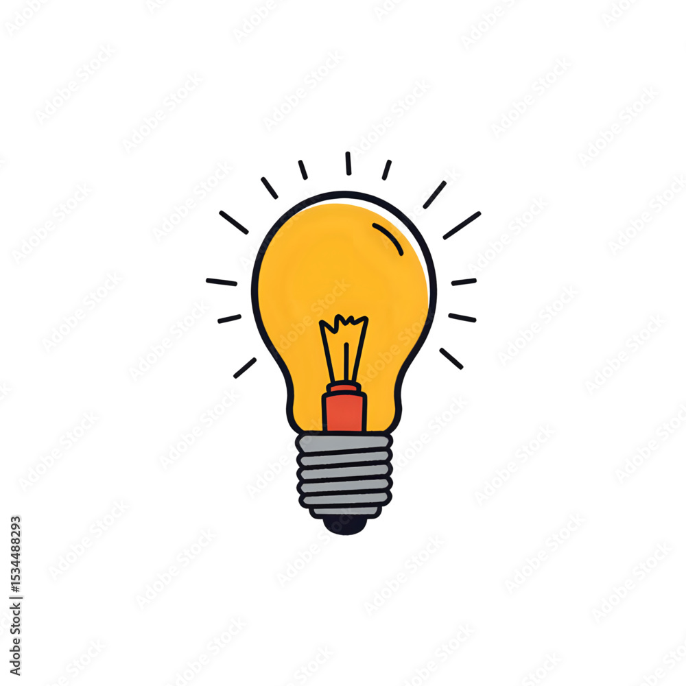 Brilliant Ideas: A Glowing Icon for Innovation Brilliant Ideas: A Glowing Icon for Innovation