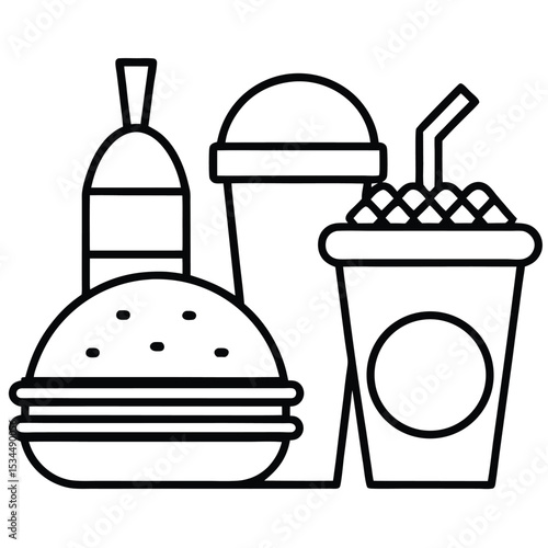  a set of food and drink icons 