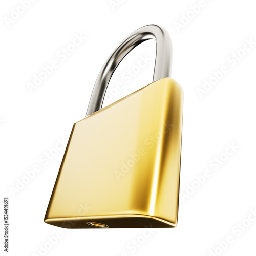 padlock with key isolated