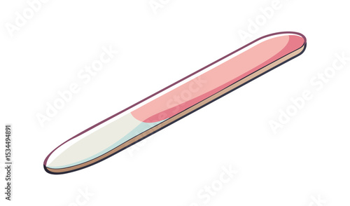 Manicure Implement Closeup of a Dualsided Nail File with Pink and White Surface