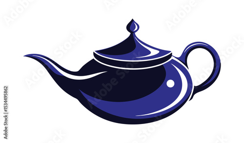 Simple of an Elegant Purple Teapot With Decorative Handle and Lid
