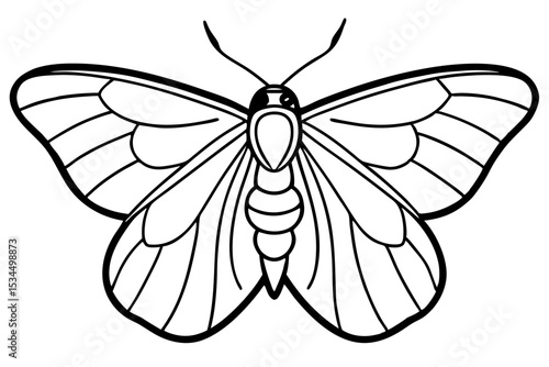 Sleek Opal Moth Vector Design