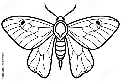Sleek Opal Moth Vector Design