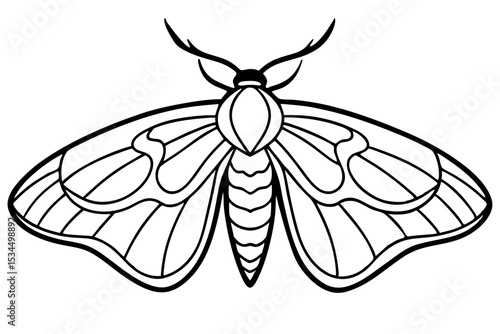 Sleek Opal Moth Vector Design