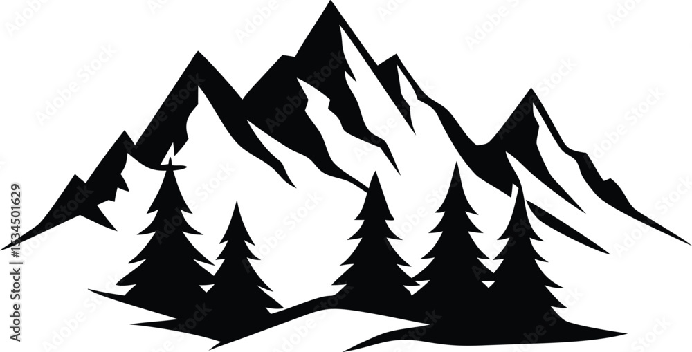 Obraz premium christmas tree vector illustration