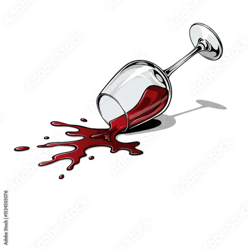 Red wine spilled on the carpet.