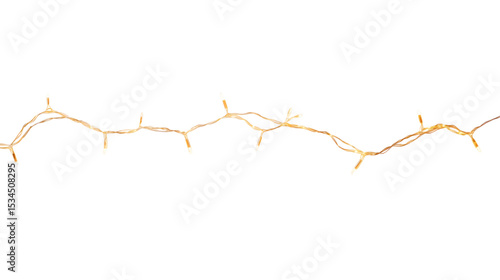 Christmas tree light string isolated on white background 