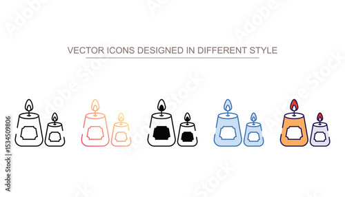 Candle making icon design with white background stock illustration