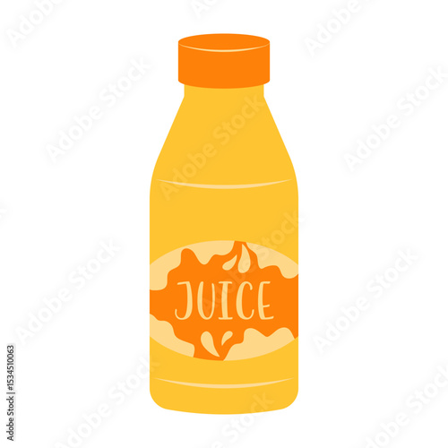 Colorful bottles and cans of various fruit drinks and beverages. Summer cold soft drinks and fruit juice