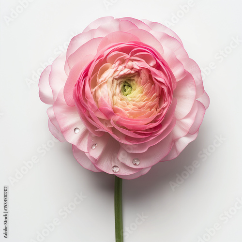 Wallpaper Mural pink_ranunculus_white_background_minimalist.png Torontodigital.ca