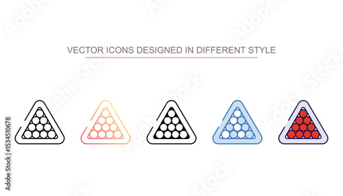 Snooker icon design with white background stock illustration