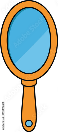 bathroom mirror icon clipart vector on transparent background	

