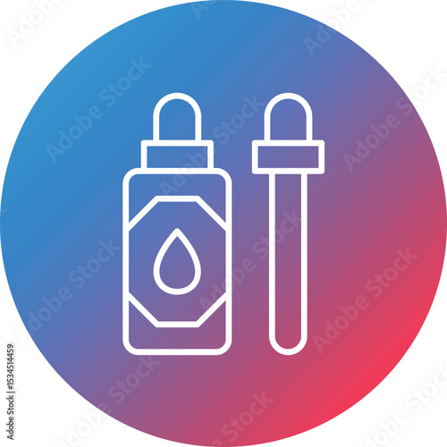 Serum Line Gradient Circle Background Icon