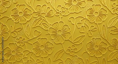 Wallpaper Mural Title: "Modern Bloom – Negative-Space Floral Silhouette with Fine Connectors for 1mm Gold Acrylic" Torontodigital.ca