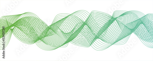 Abstract monochromatic wave pattern with smooth, flowing curves. Shades of grayscale, from light to dark,Frequency sound wave lines and technology curve lines. Wavy banner, template design.