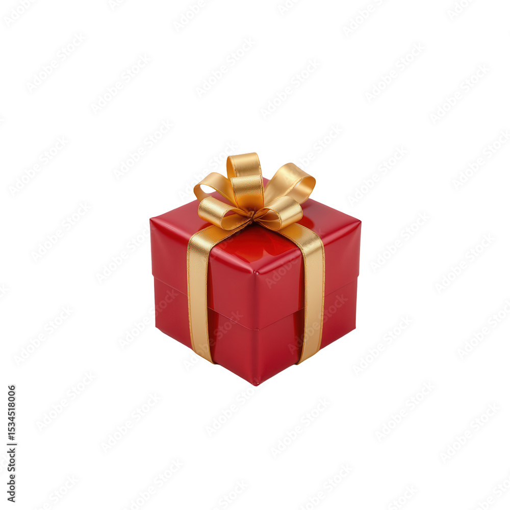Shiny Red Gift Box with Golden Ribbon Perfect for Celebrations and Special Occasions such as Birthdays and Holidays Shiny Red Gift Box with Golden Ribbon Perfect for Celebrations and Special Occasions such as Birthdays and Holidays