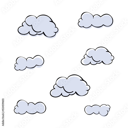 The clouds are blue and weightless