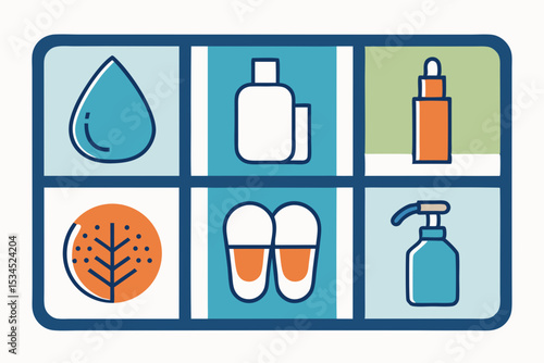 smooth skin icon set
