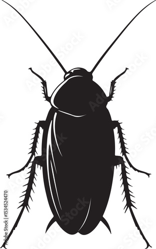 Cockroach Vector Silhouette