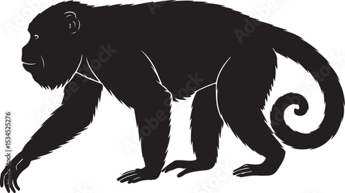 Howler Monkey Vector Silhouette