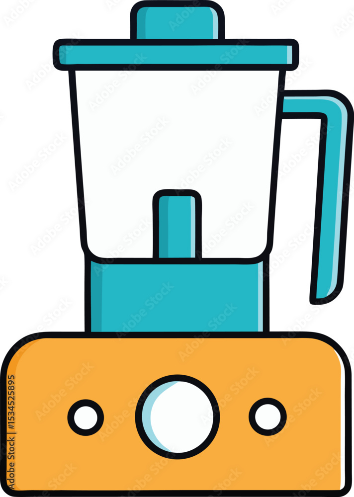 Fototapeta premium food processor icon clipart vector on transparent background 