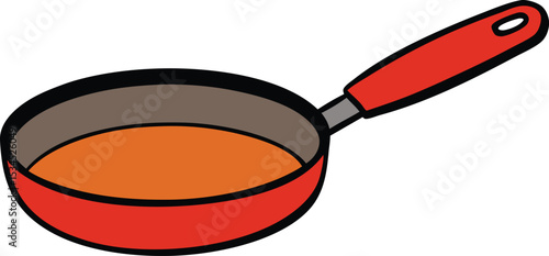 frying pan icon clipart vector on transparent background
