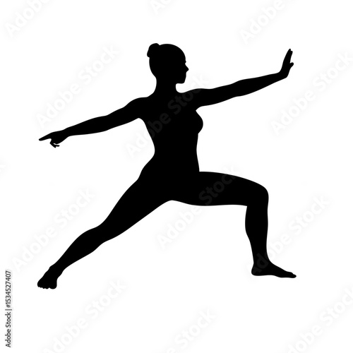Yoga Natarajasana Female Silhouette