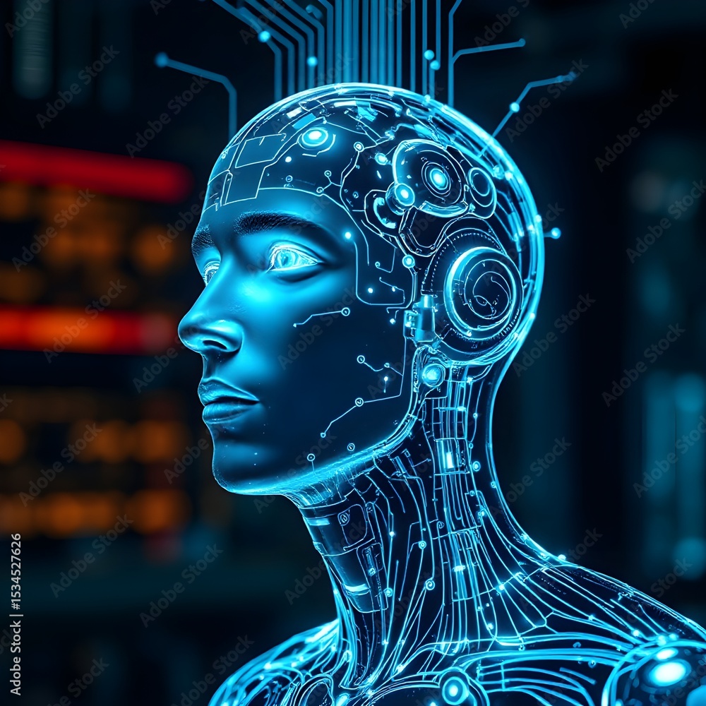 Futuristic Digital Human Interface Futuristic Digital Human Interface