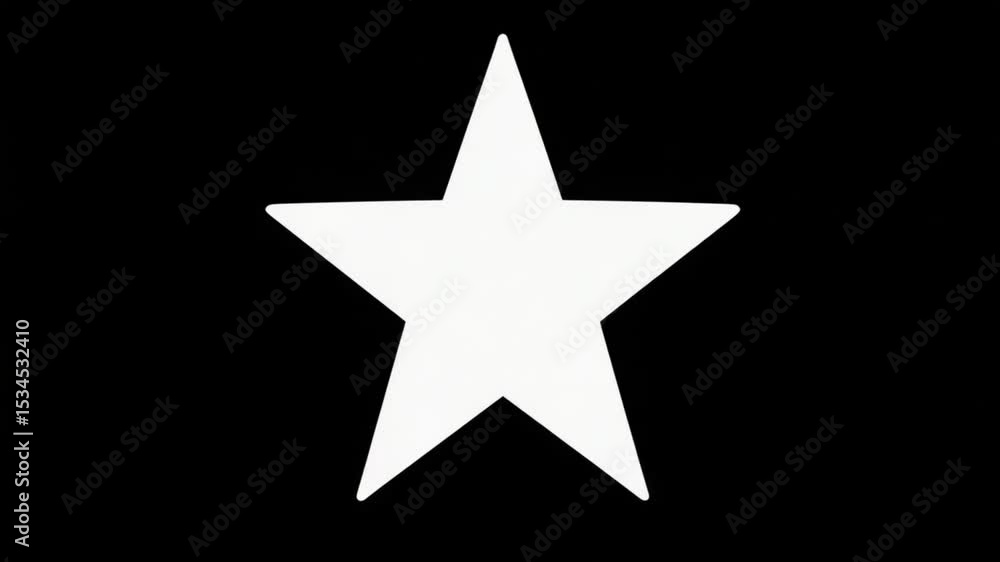 Animated White Star Shape Transformation on Black Background - Stock Footage Element Animated White Star Shape Transformation on Black Background - Stock Footage Element