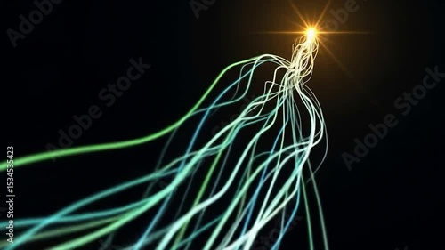Glowing strands to light