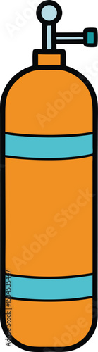 scuba tank icon clipart vector on transparent background