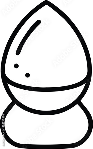 Beauty Blender vector icon stock illustration