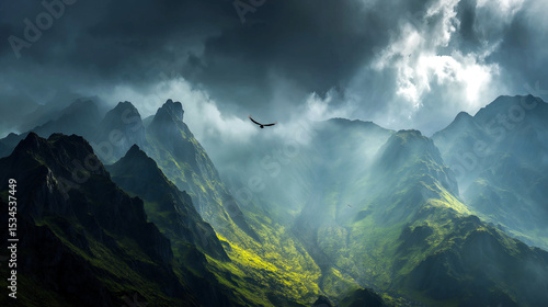 Idyllic Countryside Village with Spring Blossoms