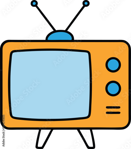 tv icon clipart vector on transparent background
