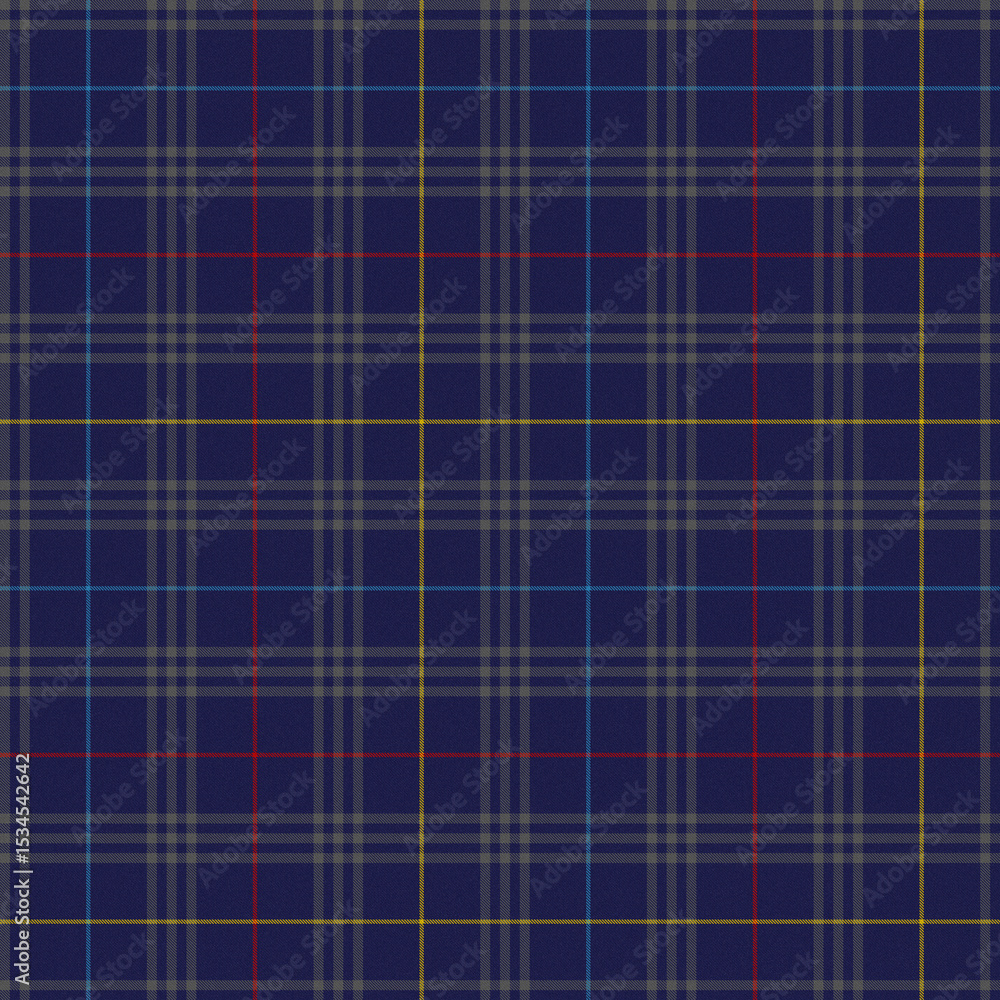 Blue, Gray, Yellow, Red Tartan Weave Pattern - Tile Blue, Gray, Yellow, Red Tartan Weave Pattern - Tile