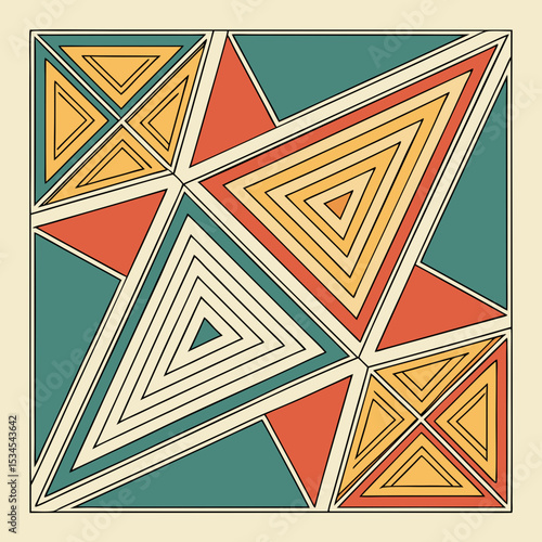Abstract Cubist Texture Pattern