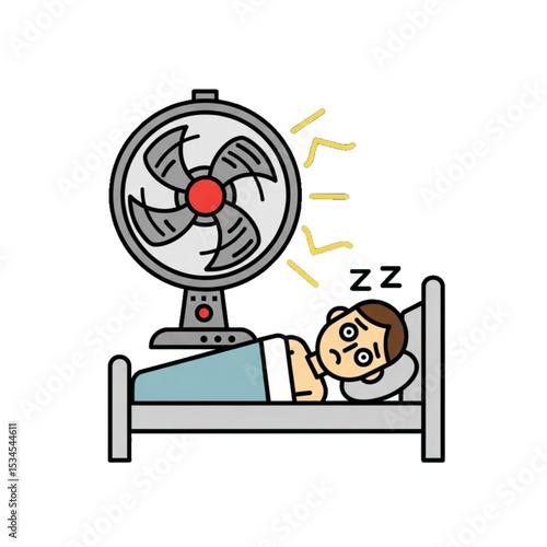 Fan disturbing child sleep
